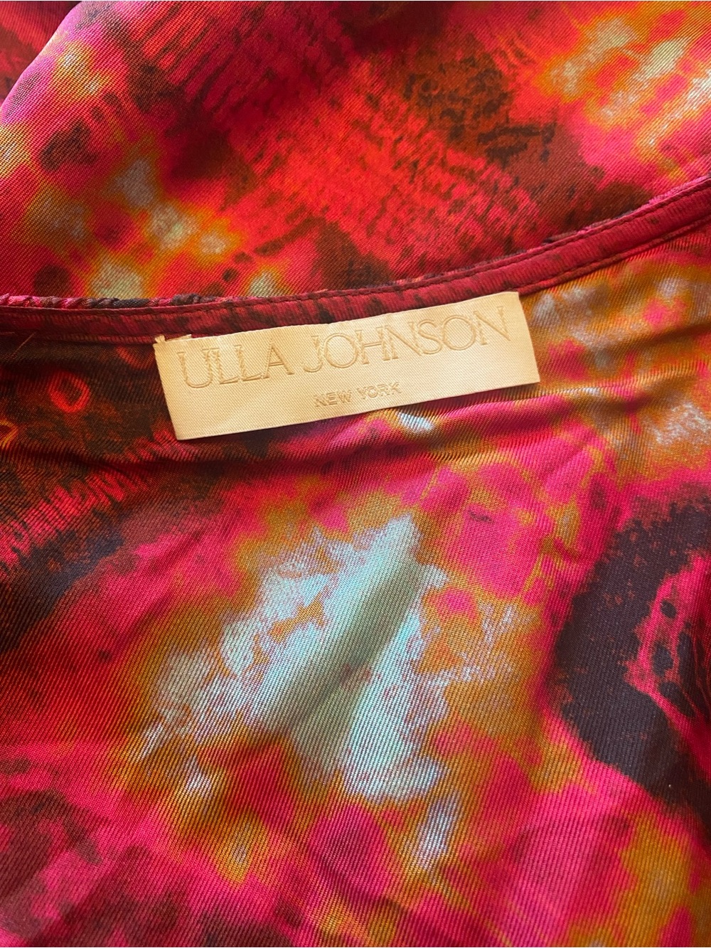 Ulla Johnson Avia Women’s Printed Ruffle-Tier Midi Dress size 8 - Picture 7 of 8
